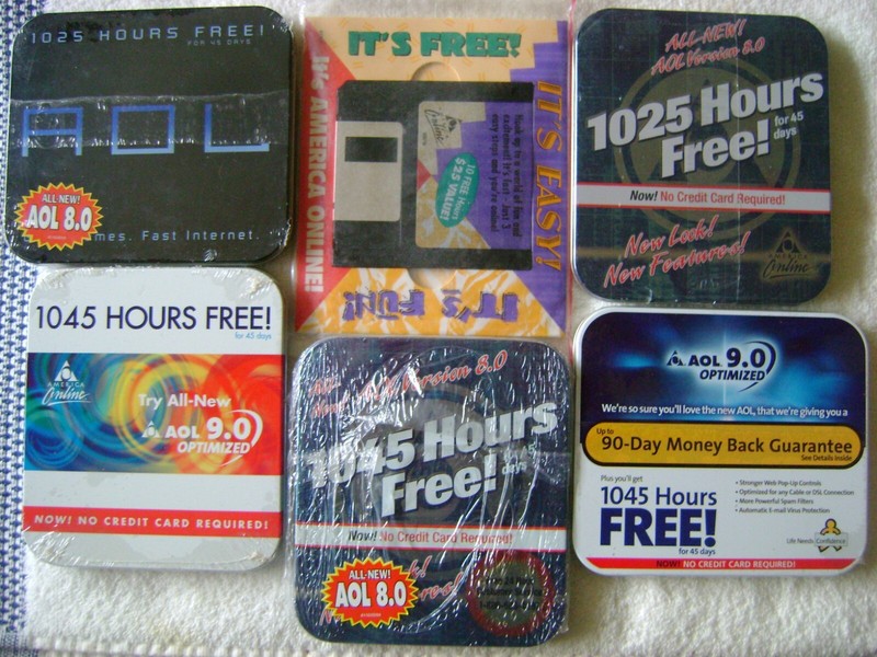 America Online Various Versions Lot of 6