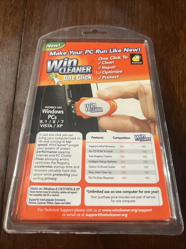 Win Cleaner USB As Seen on TV One Click PC Computer Clean Repair Protect-New gallery