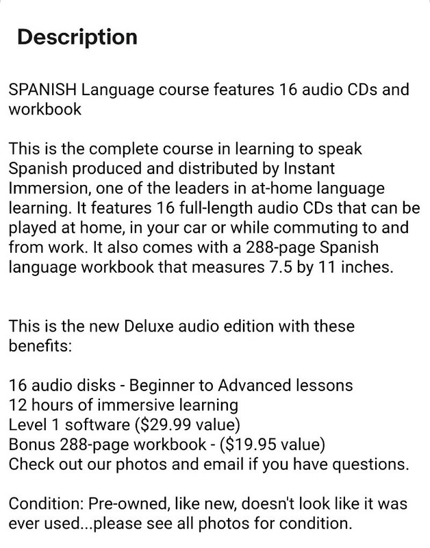 Speak SPANISH Deluxe Edition INSTANT IMMERSION 16 Audio CDs + 288-page WORKBOOK gallery