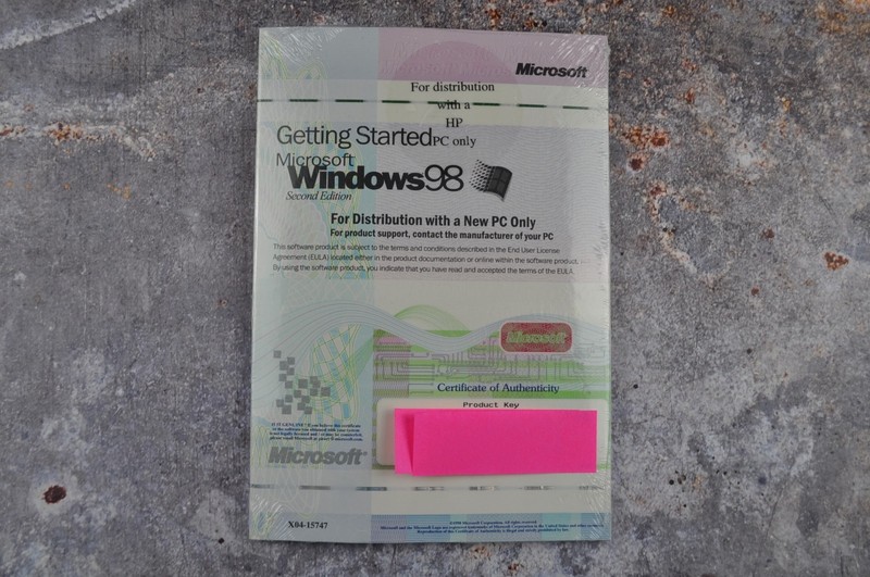 Microsoft Windows 98 Second Edition Operating System booklet Only – NO Disc