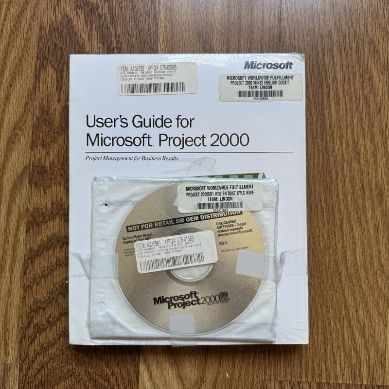 Vintage Microsoft Project 2000 Sealed With User’s Guide gallery