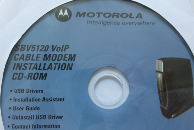 Motorola SBV5120 VoIP Cable Modem Installation CD-ROM USB Driver User Guide Disc