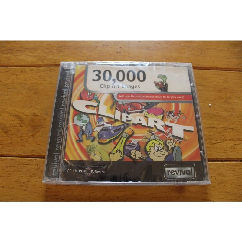 Revival 30,000 Clip Art Images PC CD-ROM Software Brand New Sealed Windows CD