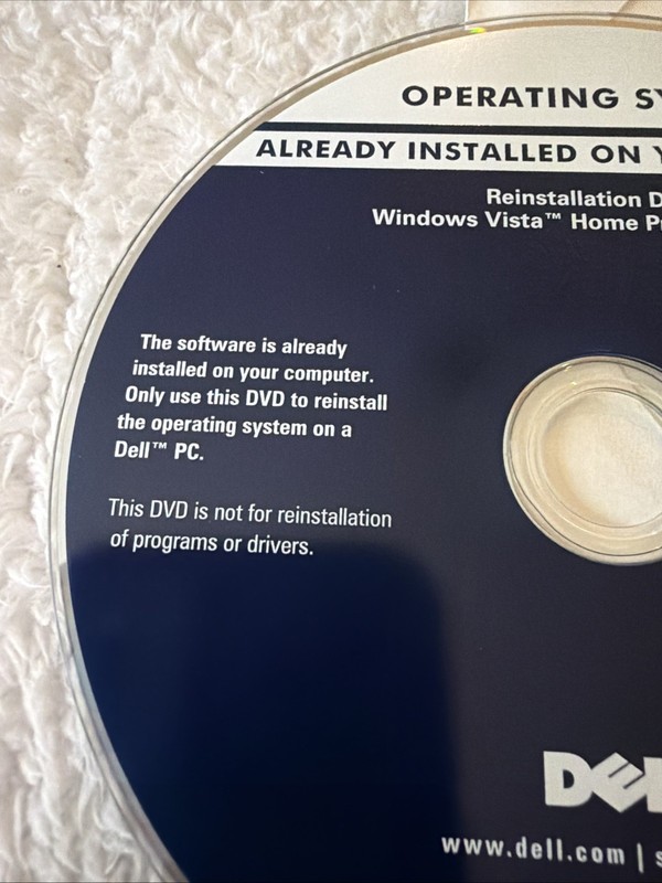 Dell Reinstallation DVD Windows Vista Home Premium 32Bit Vtg 2007 Software gallery