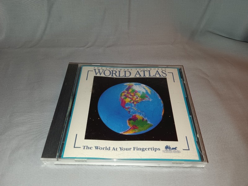 The Software Toolworks World Atlas CD ROM Mac Macintosh 1990 Vtg
