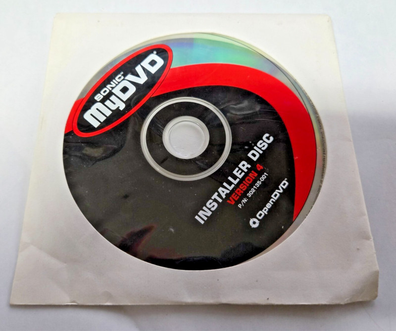 Sonic MyDVD Installer Disc Version 4.0 ~ original owner never opened