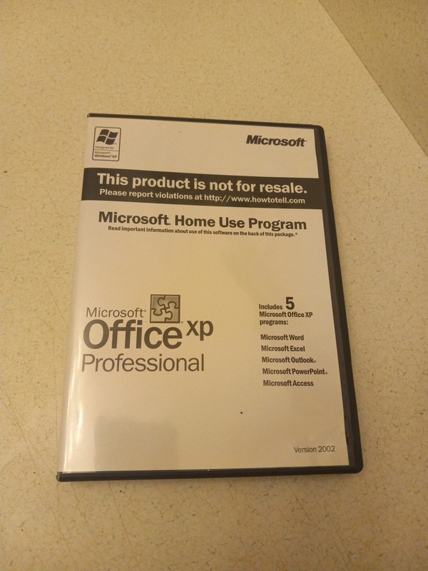 Microsoft Office XP Professional Version 2002 5 programs w/ Key Lic Vintage