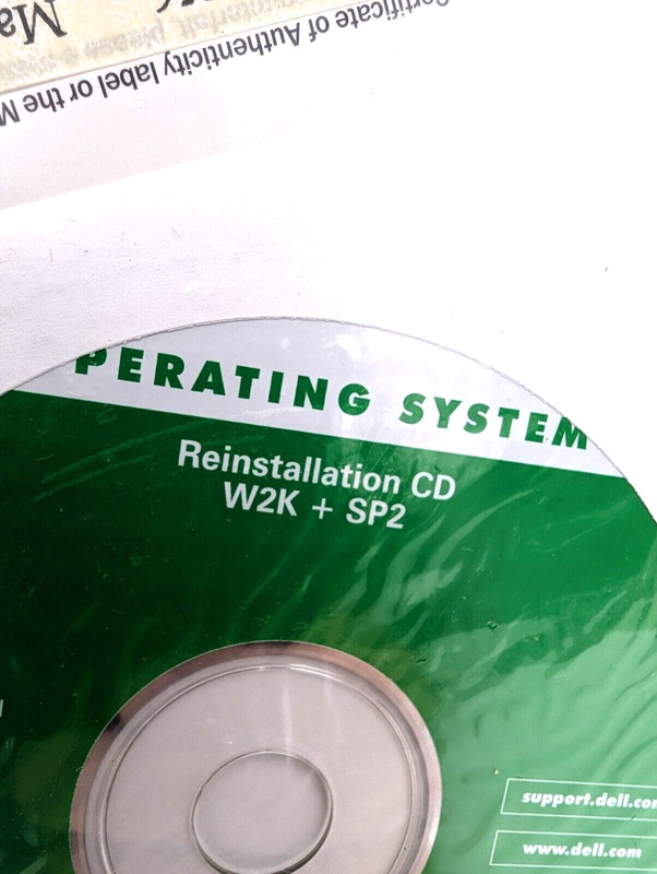 Dell Microsoft Windows 2000 Professional Reinstallation CD W2K+SP2 in Packaging gallery
