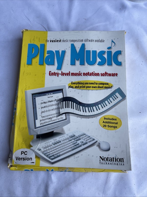 NOTATION TECHNOLOGIES Play Music ( Windows ) In Great Condition