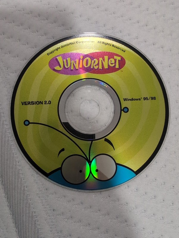 JuniorNet software just for kids (collectable item) 1999. Windows 95/98 cd-rom