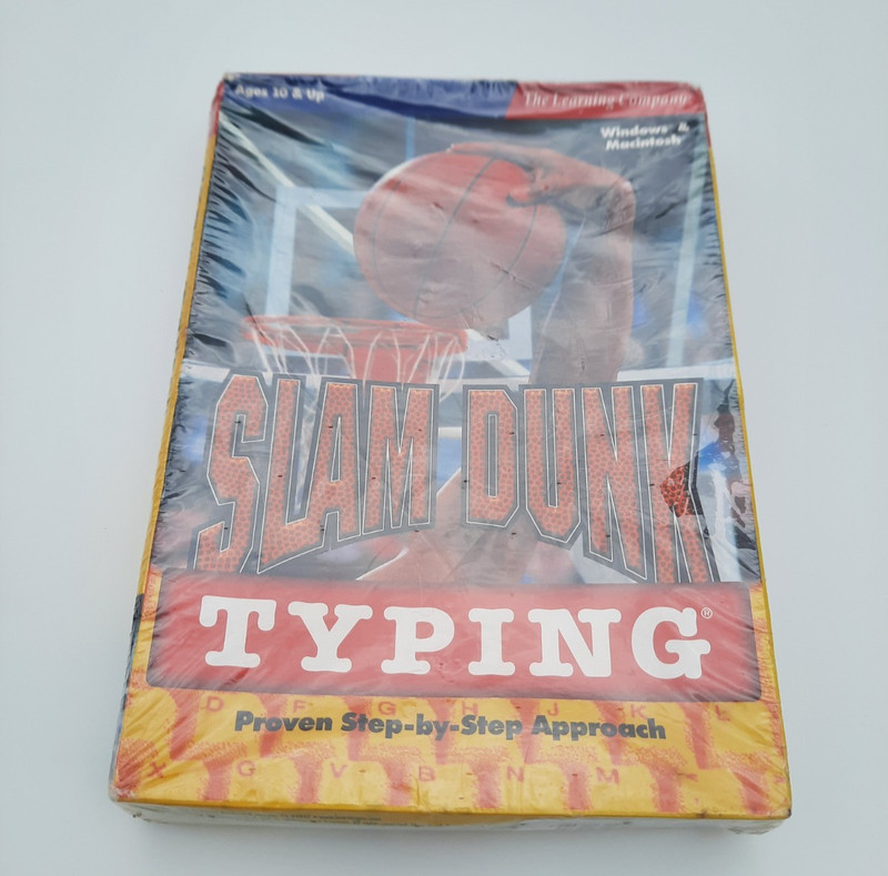 Slam Dunk Typing PC CD-ROM The Learning Company 1997 Sealed New Box Warped Box gallery