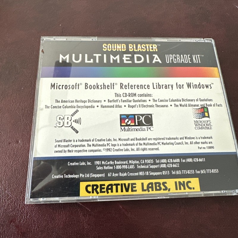 VTG 1992 Sound Blaster Multimedia Upgrade Kit Microsoft Bookshelf CD-ROM PC gallery