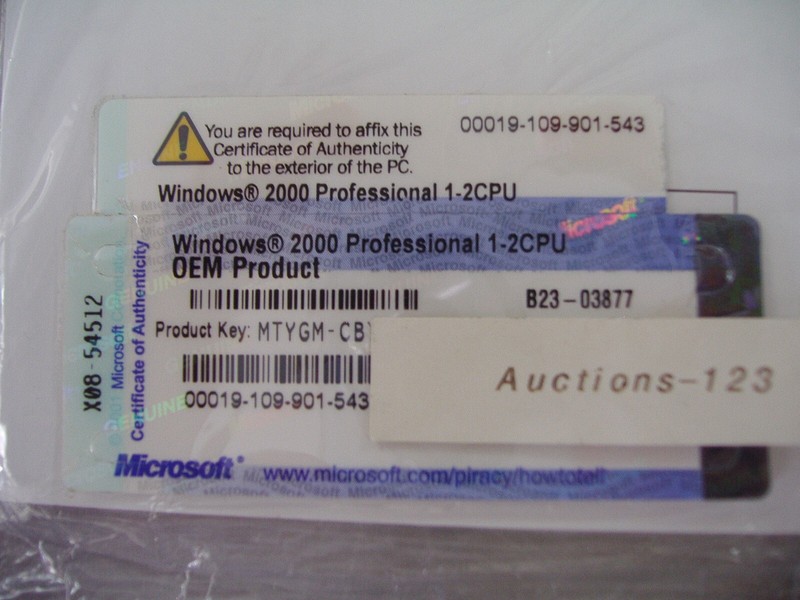 MICROSOFT WINDOWS 2000 PROFESSIONAL w/SP4 FULL OPERATING SYSTEM MS WIN PRO =NEW= gallery