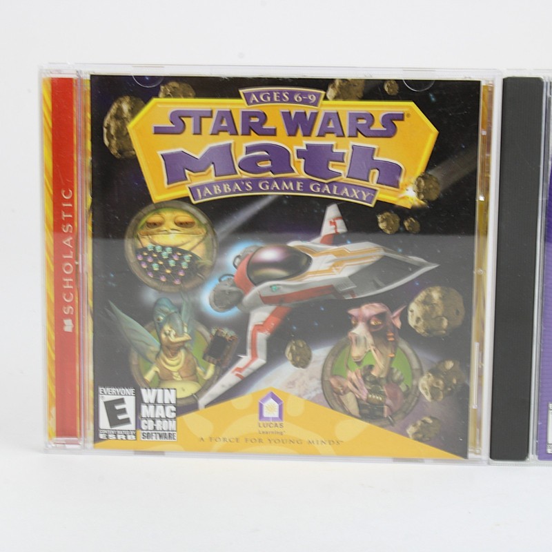 Lot Star Wars Math Jabba, Math Blaster Master Basics PC ROM MAC Game Scholastic gallery