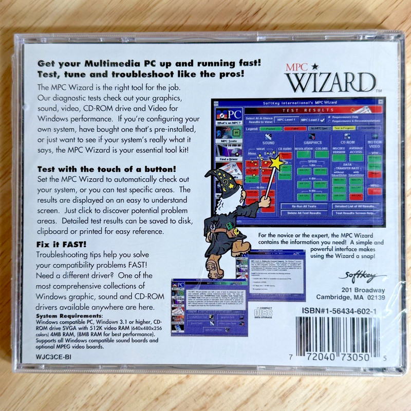 VTG SoftKey - MPC Wizard 3.0 CD-ROM - Test & Tune PC Diagnostics - Sealed gallery