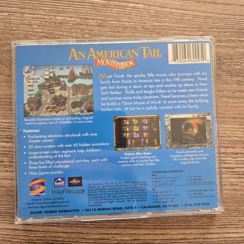 An American Tail : Movie Book (CD Sound Source Interactive 1998) EDUCATIONAL gallery
