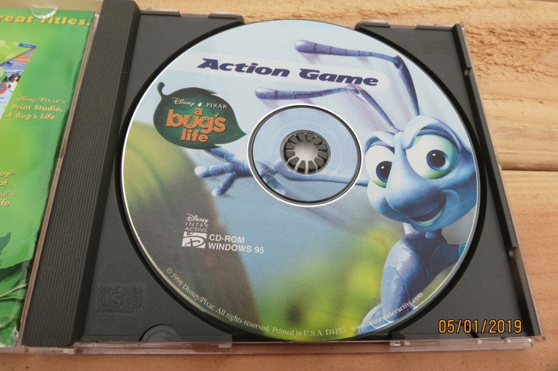 Disney Pixar a bug’s life cd action game with program handbook