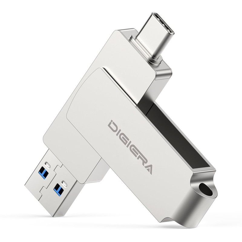 128GB 2‑in‑1 USB‑A & USB‑C Flash Drive, USB 3.2 Gen 1 Th