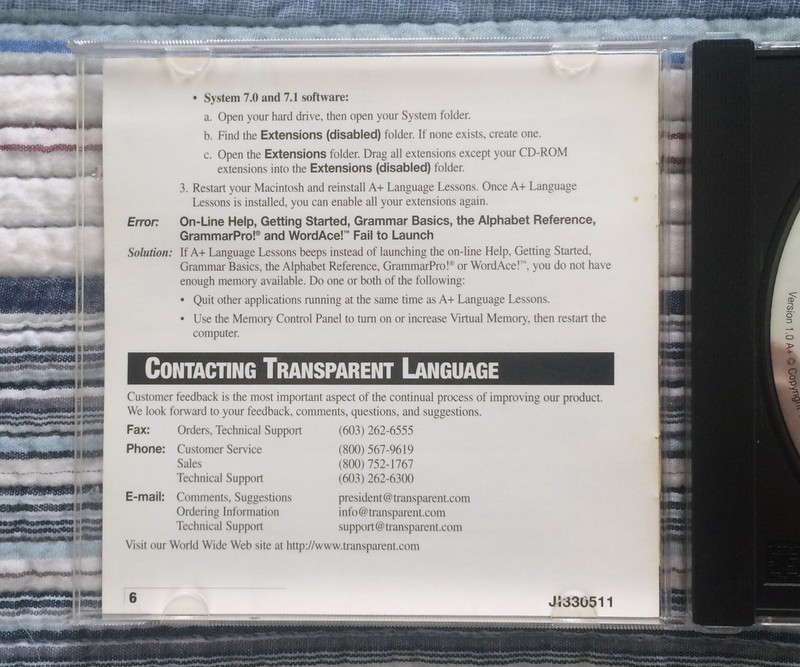 Transparent Language A+ Italian Lessons CD Macintosh & Windows PC Software gallery