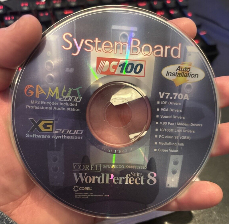 System Board PC 100 PC Software V7.70A
