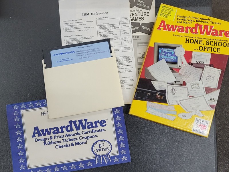 Commodore 64 128 AwardWare Program Design Print Graphics IBM Tandy Compatibles