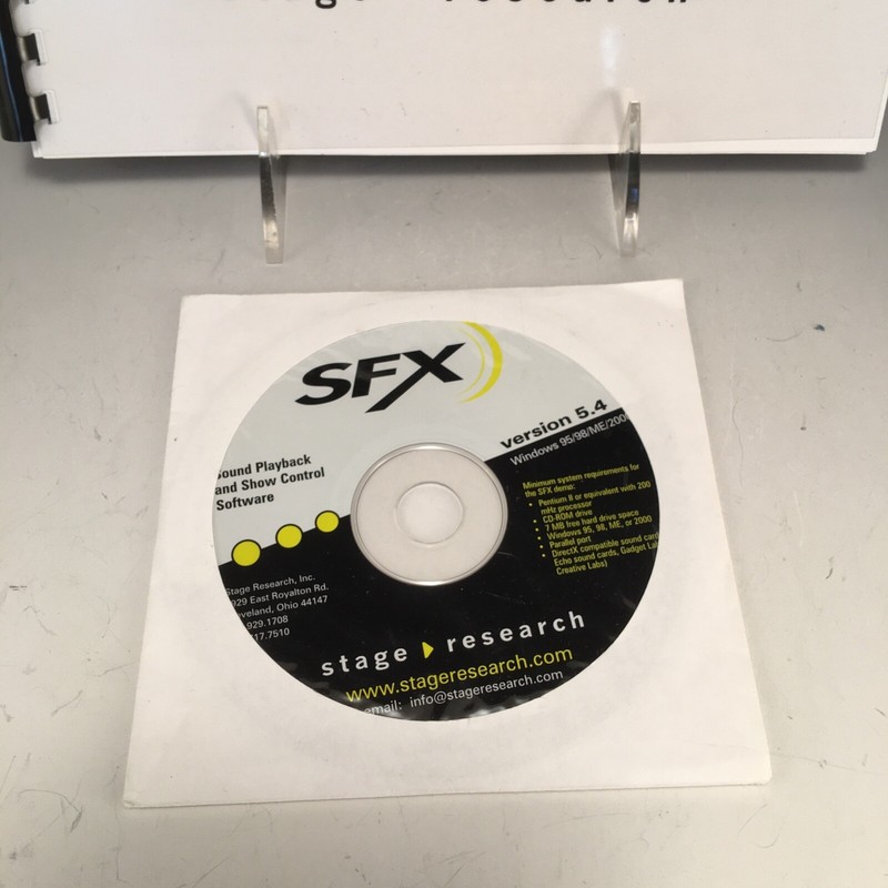 Stage Research SFX Editing/Playback Software 5.4 /5.6 Manuals, Disks NO-USB-KEY! gallery