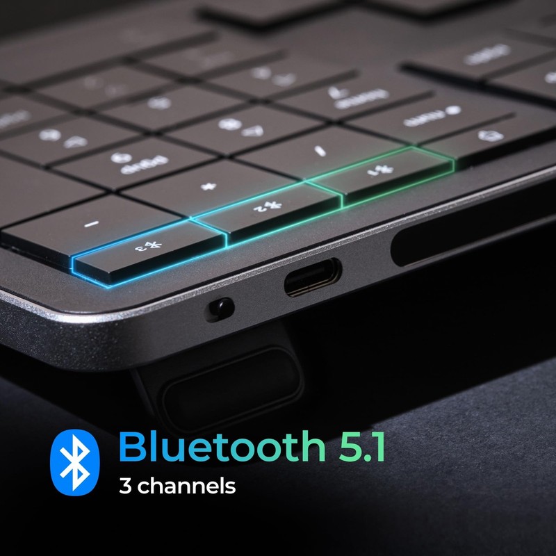 CLVX 1 Windows | Touch On Keys & Gestures AI Keyboard | Bluetooth & USB-C | L... gallery
