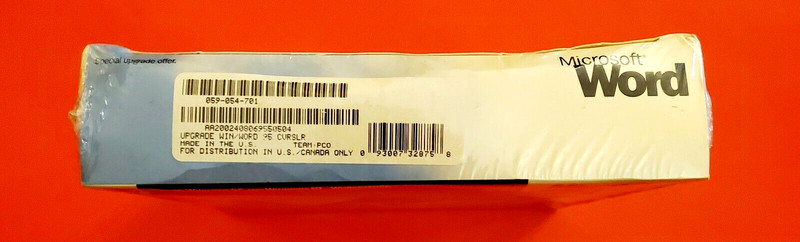 Microsoft MS Word for Windows 95 & NT Upgrade 3.5" Floppy Disks Factory Sealed! gallery