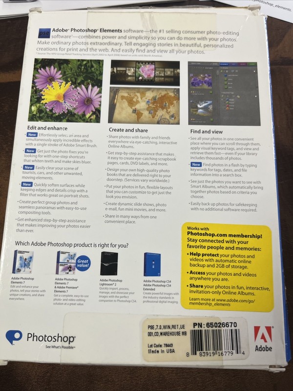 Adobe Photoshop Elements 7 Photo Enhancement Software + Serial Numbers gallery