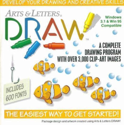 Arts & Letters Draw PC CD complete computer drawing program effects patterns etc