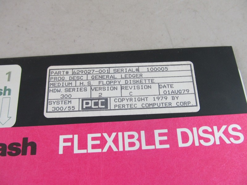 Pertec PPC General Ledger Software 300/25 8 Inch Floppy 70s Altair Era Vintage gallery