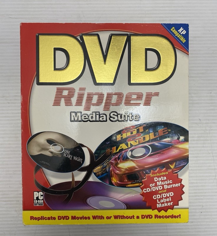 New Sealed Vintage 2004 DVD Ripper Media Suite Windows 98 -2000- XP # ROMO3802