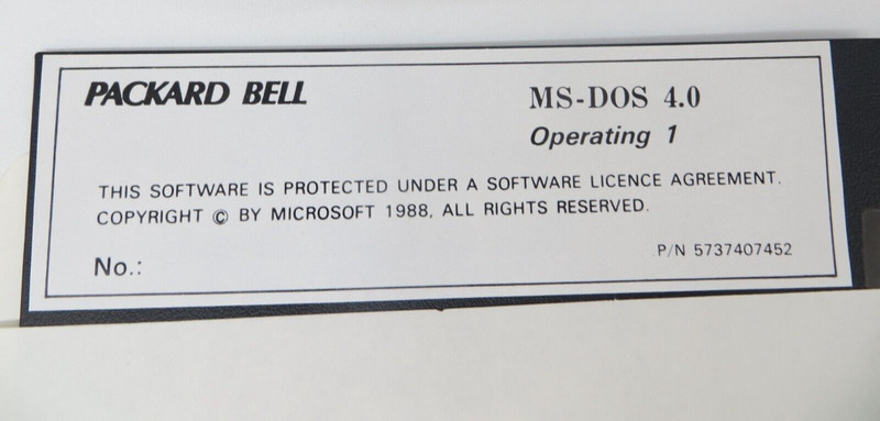 MS-DOS 4.0 5.25" Floppy Disks Packard Bell Computer Program Discs vintage gallery