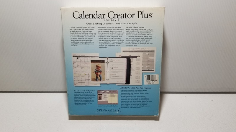 Vintage Spinnaker Calendar Creator Plus Version 2 gallery