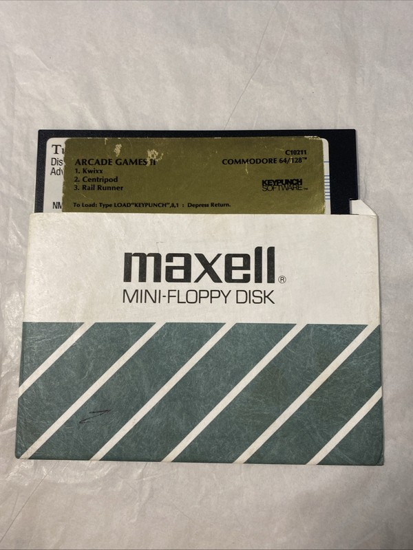 Vintage Commodore 64 Games Kwixx Centipede Rail Runner Floppy