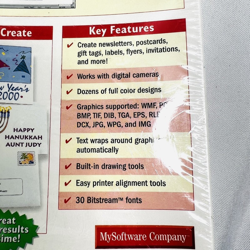 Vintage MySoftware Co My Holiday Greeting Cards Software Windows 95/98 gallery