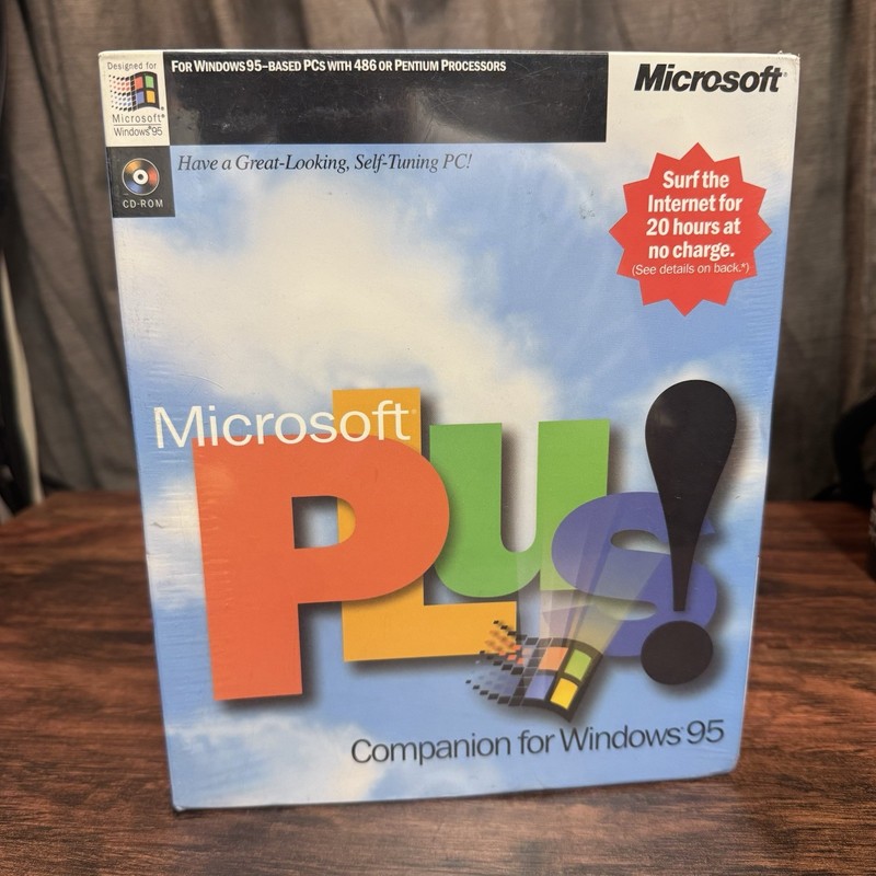 Microsoft Plus! Companion For Windows 95 Big Box New Sealed