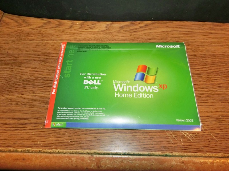 Vintage Microsoft Windows XP Home Edition Dell – Version 2002 – Factory Sealed