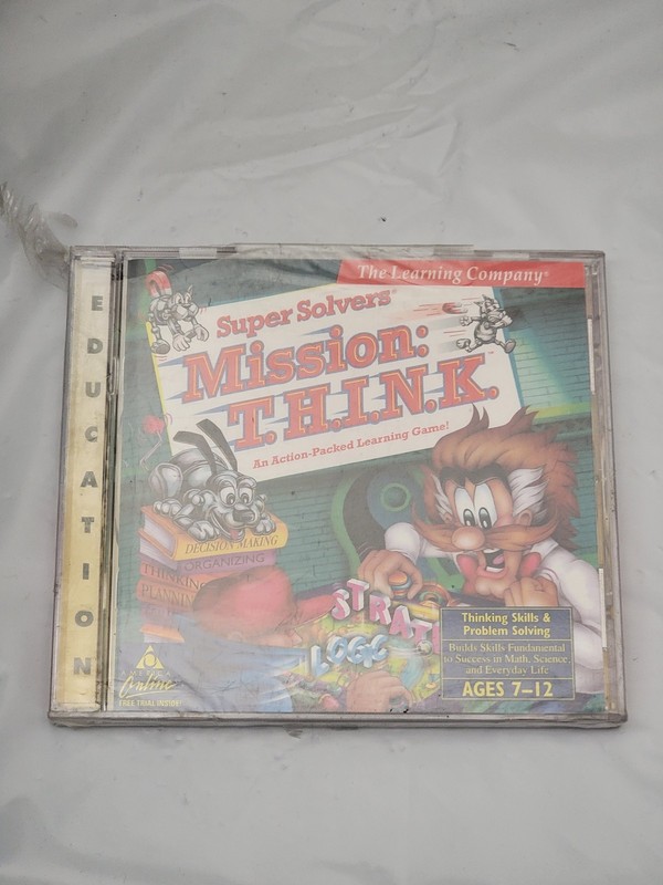 Super Solvers Mission: T.H.I.N.K. PC CD-ROM Educational Game Ages 7-12 NEW