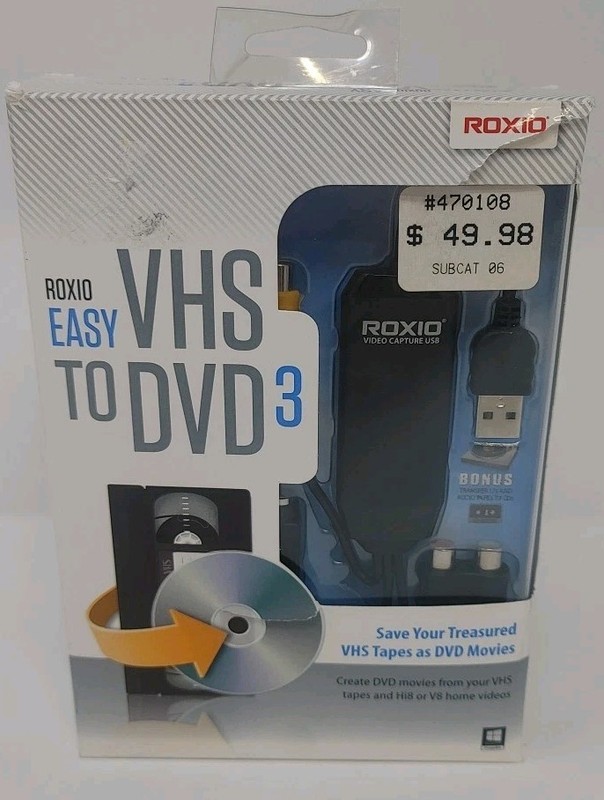 NOB Roxio Easy VHS to DVD 3 All In One Analog to Digital Media Converter Kit