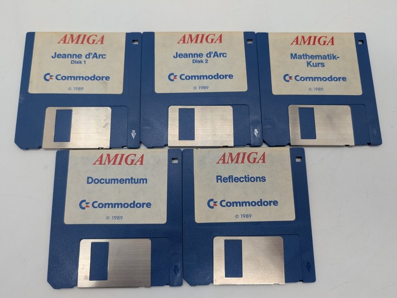 Commodore Amiga 500 Software Bundle 1989 – 5x 3.5″ Original Floppy ✔️Tested