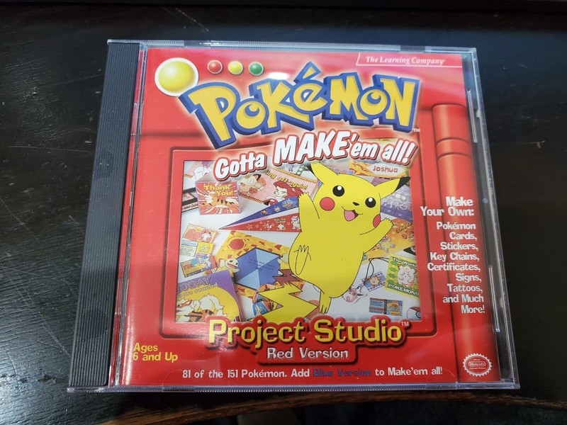 Pokemon “Gotta Make`em all” Project Studio Red PC Make Your own Cards Etc