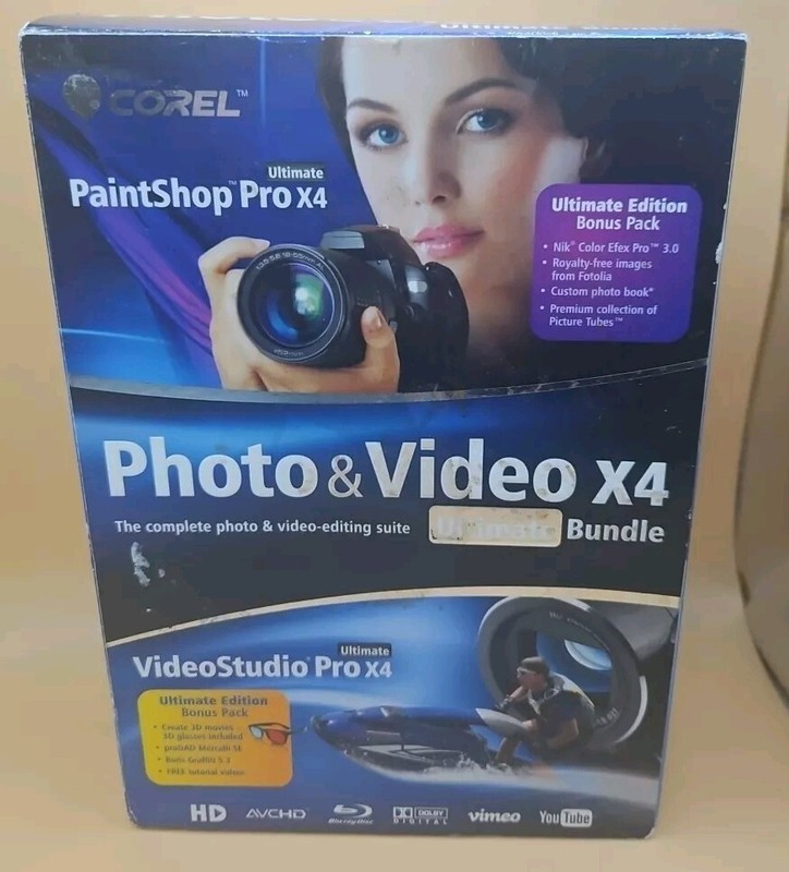 Photo and Video Pro X4 Ultimate OLD VERSION Paintshop Pro X4 Videostudio Pro X4