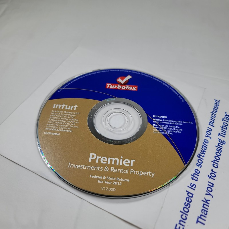 2012 TurboTax Premier, Investment And Rental Property. Fed and State. Intuit gallery