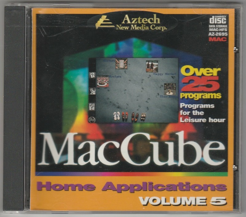 MacCube Home Applications Volume 5 by Aztech New Media Corp for MAC 1995 ~ CD-R