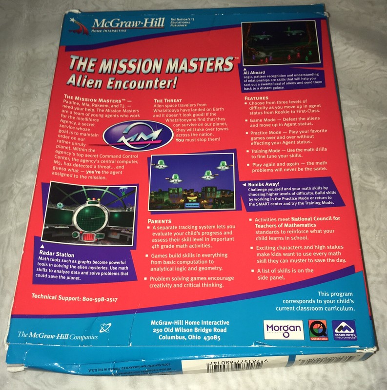 McGraw Hill Math Grade 4 The Mission Masters: Alien Encounter! PC-CD Complete! gallery