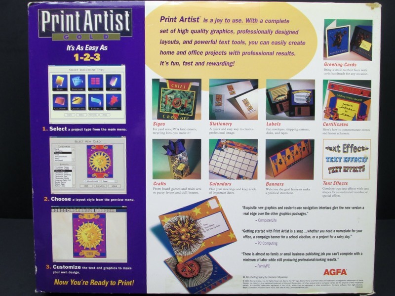 Print Artist Gold, PC, CD-ROM, W 95 & Mac 7.0, Sierra On-Line, 1998, Never Used gallery