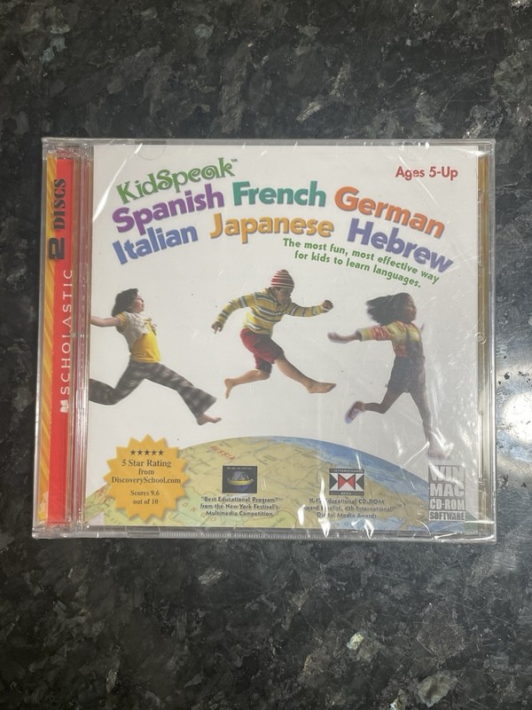 KidSpeak : Spanish French German Italian Japanese Hebrew (CD-ROM, Mac/Windows)