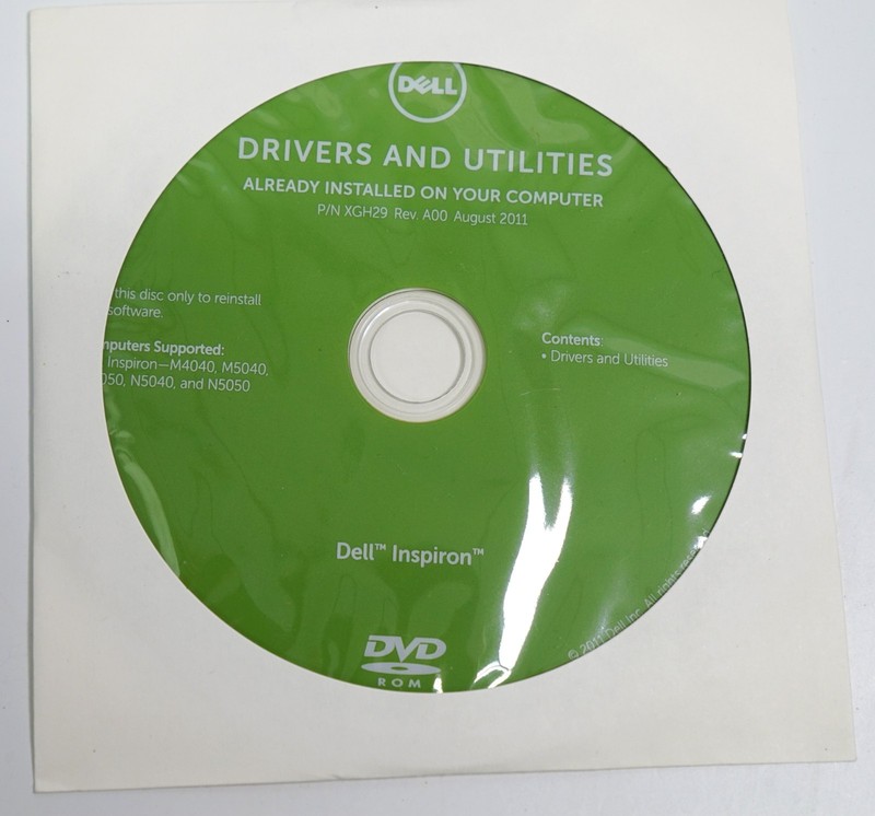 NEW Dell Inspiron Drivers And Utilities XGH29 PC CD Disc Software 07FCVT