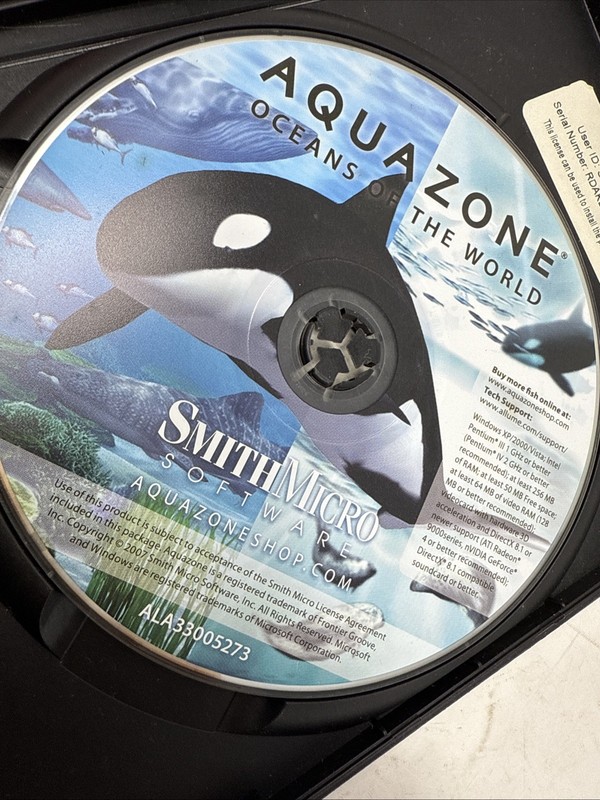 Aquazone Oceans Of The World Smith Micro Software PC 2007 Aqua Zone W Serial Num